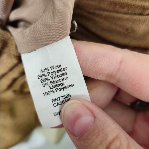 J.Crew Wool Blend Tan Sidewalk Skirt Size 6 Small Elastic Waist Pockets Pull On - Picture 6 of 6